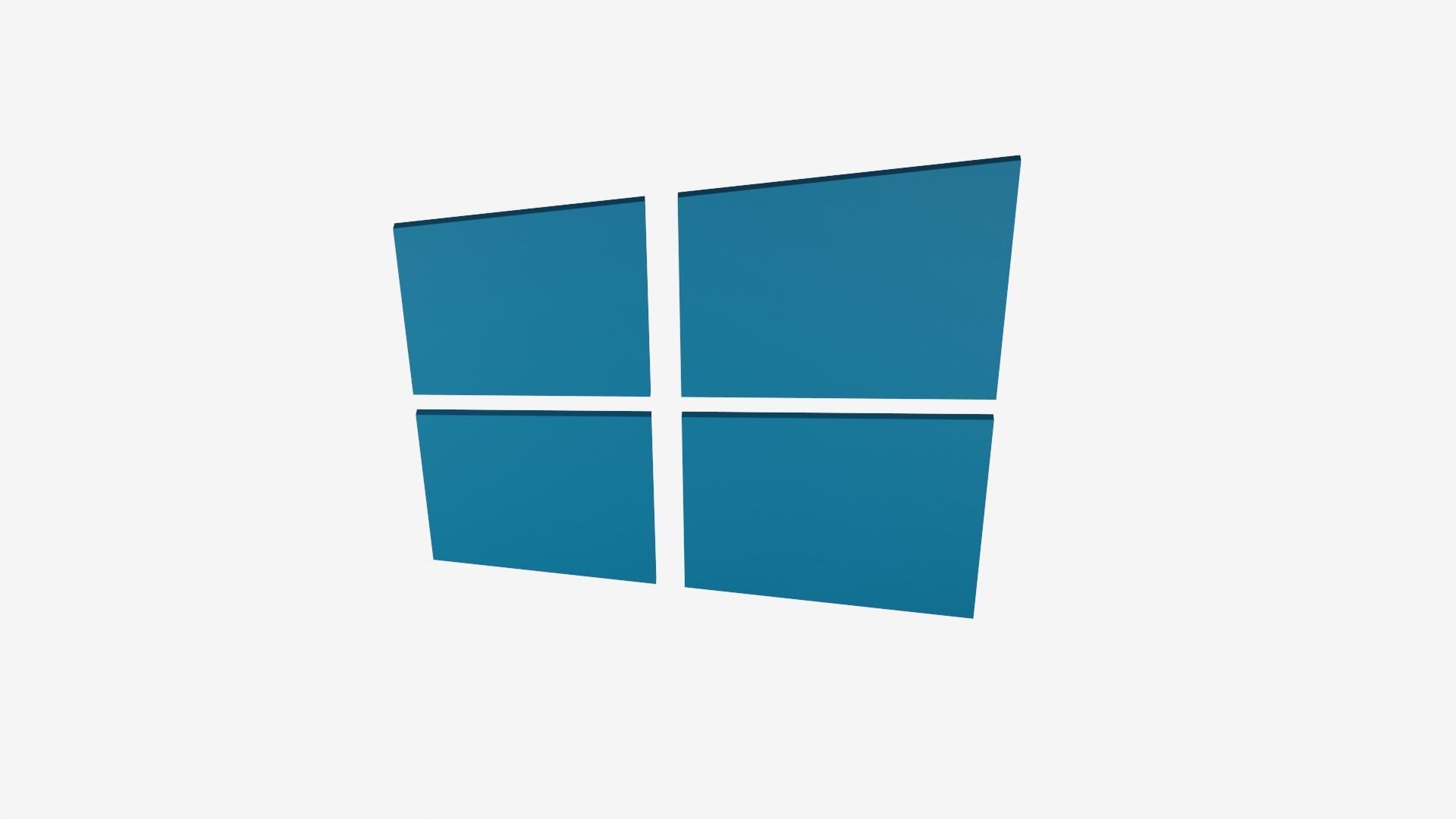 Microsoft Logo 3D Low-poly 3D model_4