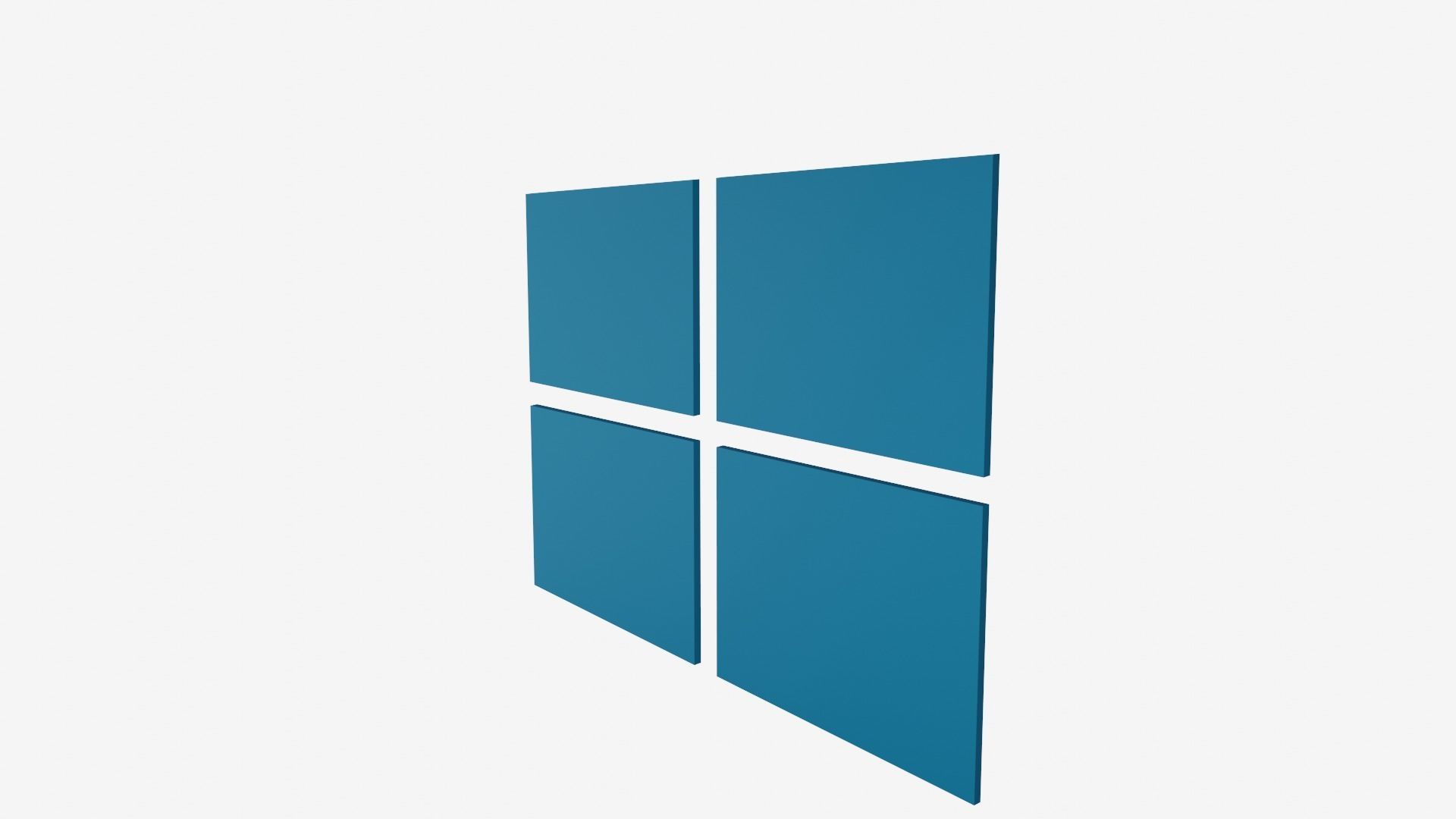 Microsoft Logo 3D Low-poly 3D model_1