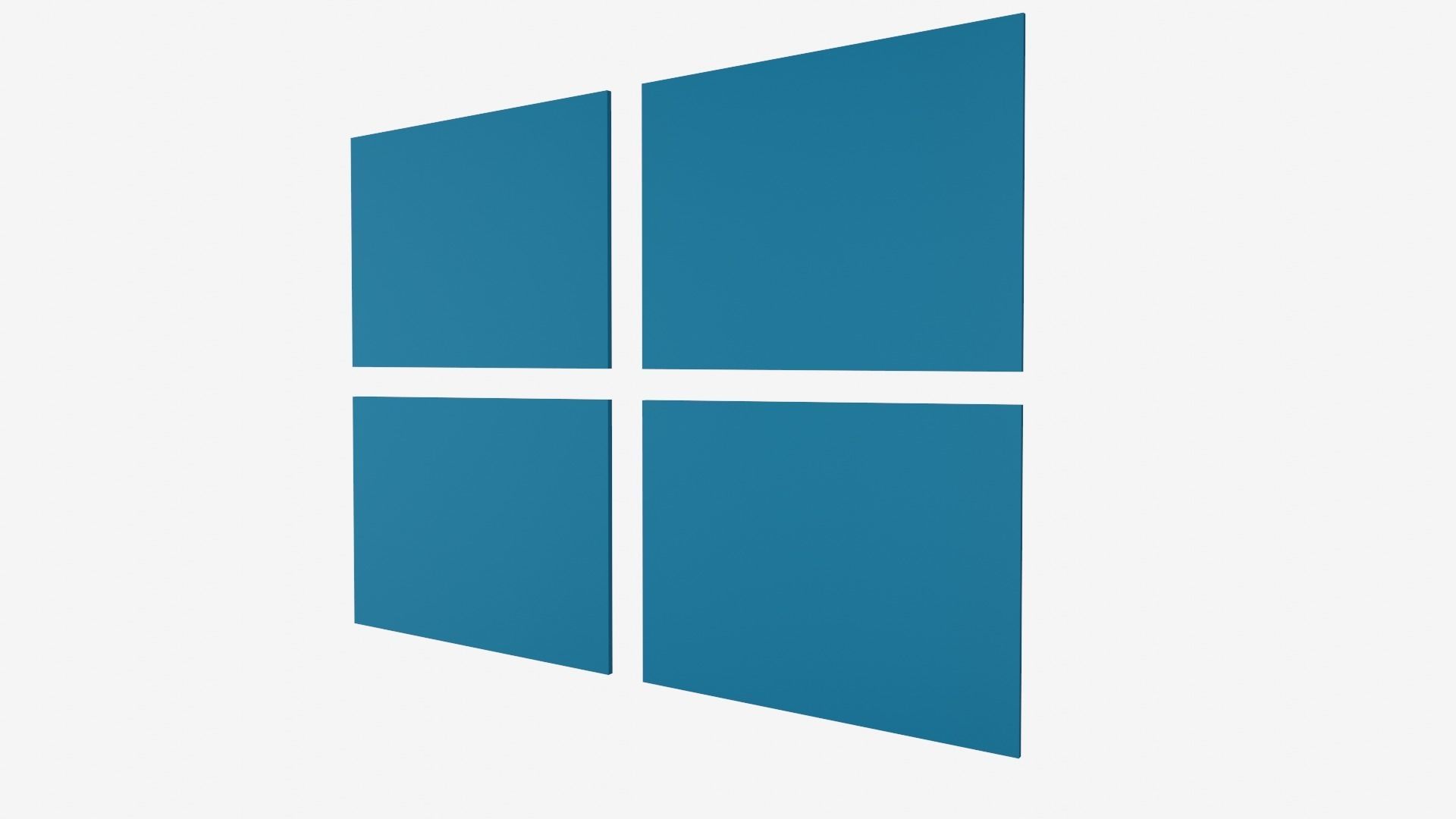 Microsoft Logo 3D Low-poly 3D model_2