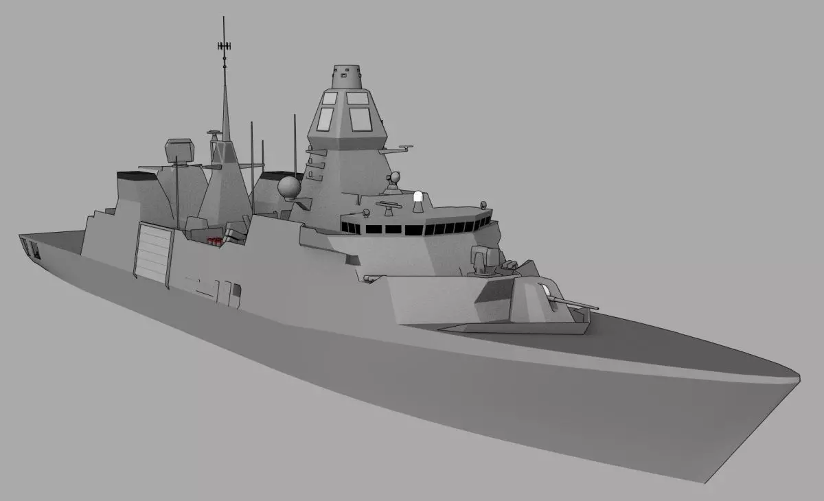 FFG Arrowhead X class Low-poly 3D model