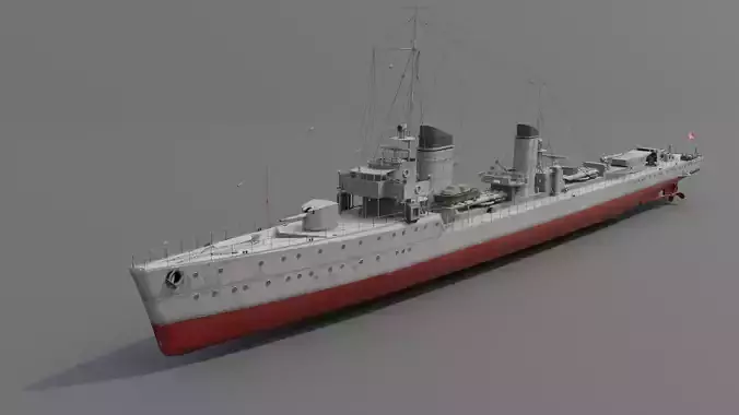 Mowe Class Type 23 Torpedo Boat  Low-poly 3D model