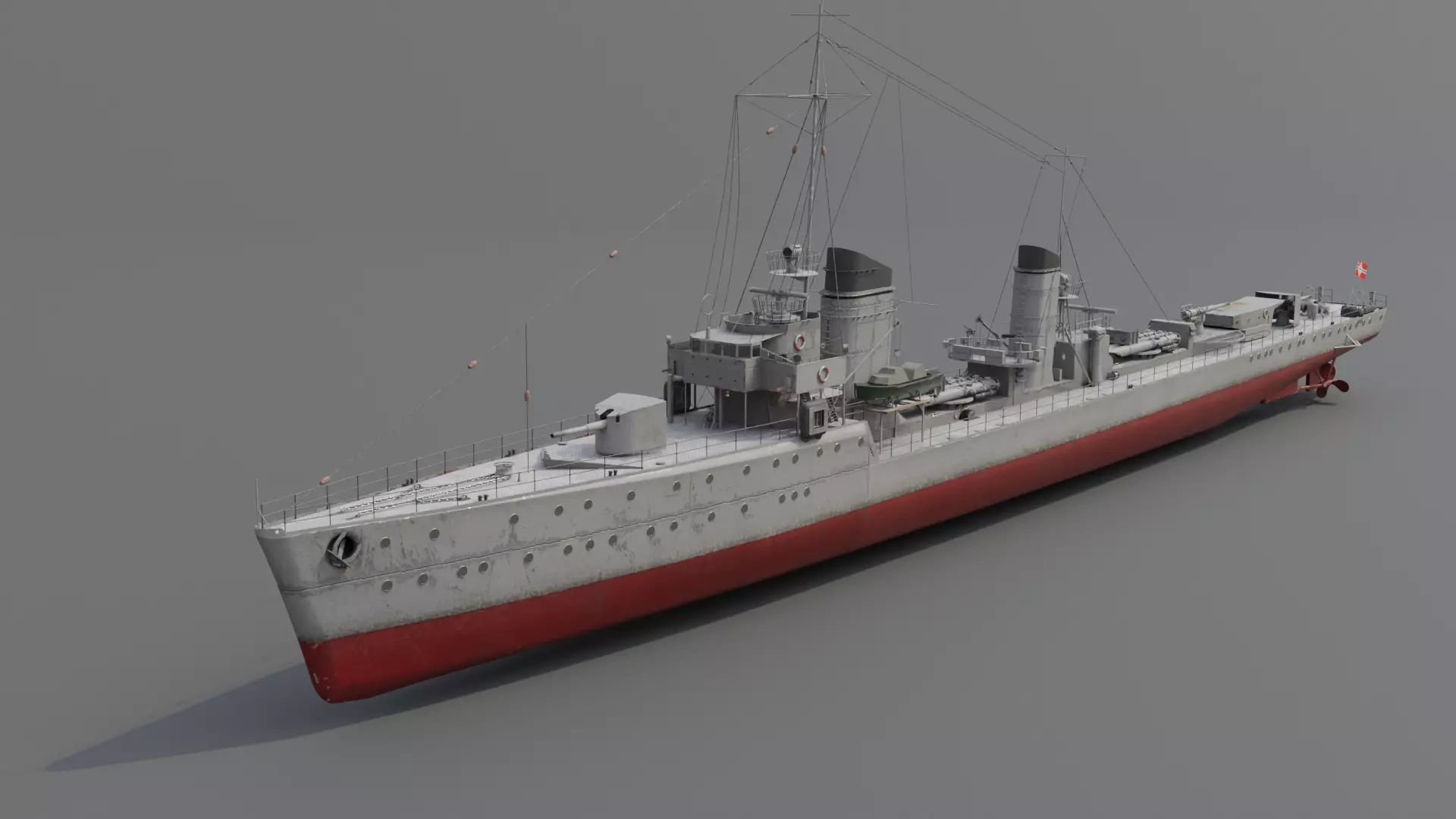 Mowe Class Type 23 Torpedo Boat  Low-poly 3D model_0