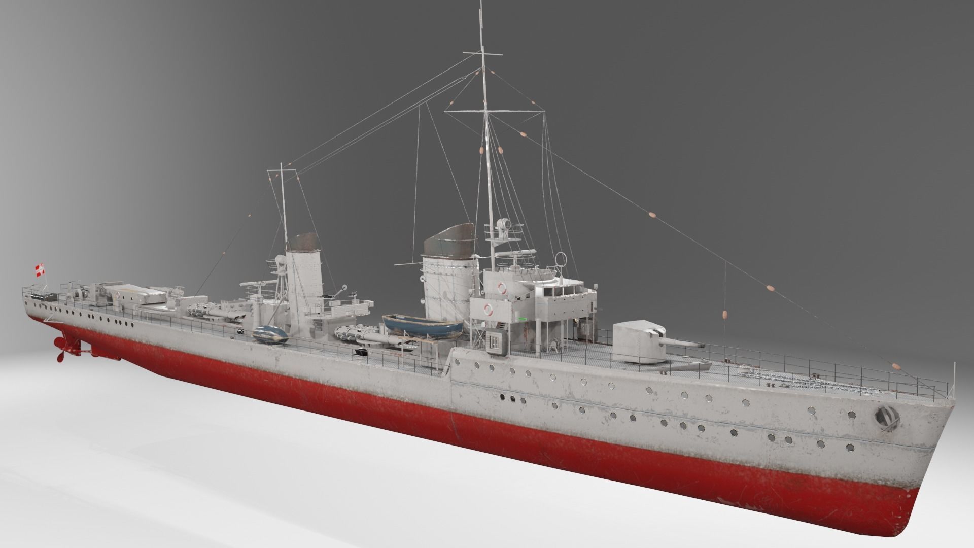 Mowe Class Type 23 Torpedo Boat  Low-poly 3D model_5