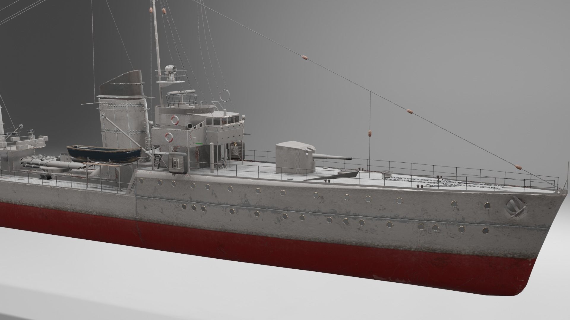 Mowe Class Type 23 Torpedo Boat  Low-poly 3D model_20
