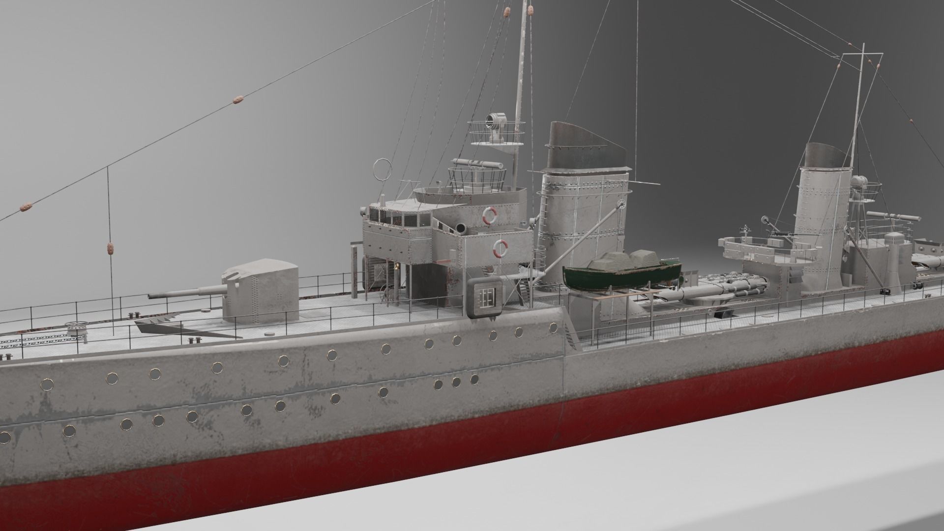 Mowe Class Type 23 Torpedo Boat  Low-poly 3D model_22