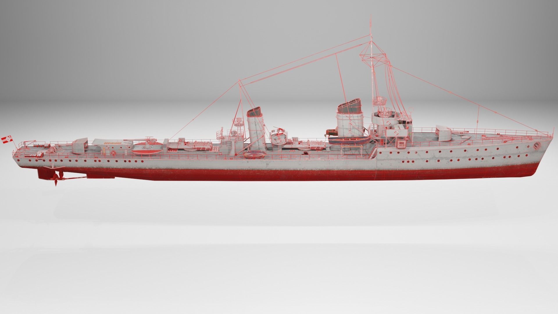 Mowe Class Type 23 Torpedo Boat  Low-poly 3D model_15