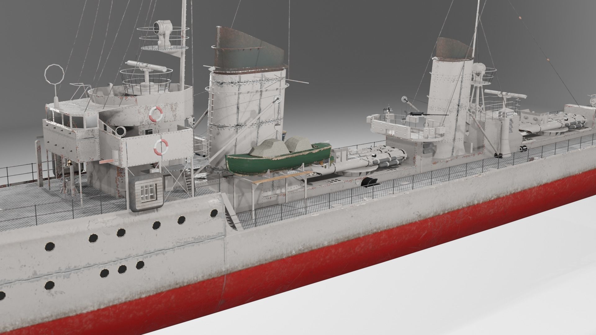 Mowe Class Type 23 Torpedo Boat  Low-poly 3D model_8