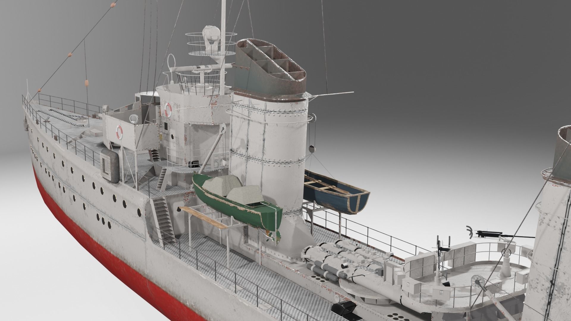 Mowe Class Type 23 Torpedo Boat  Low-poly 3D model_11