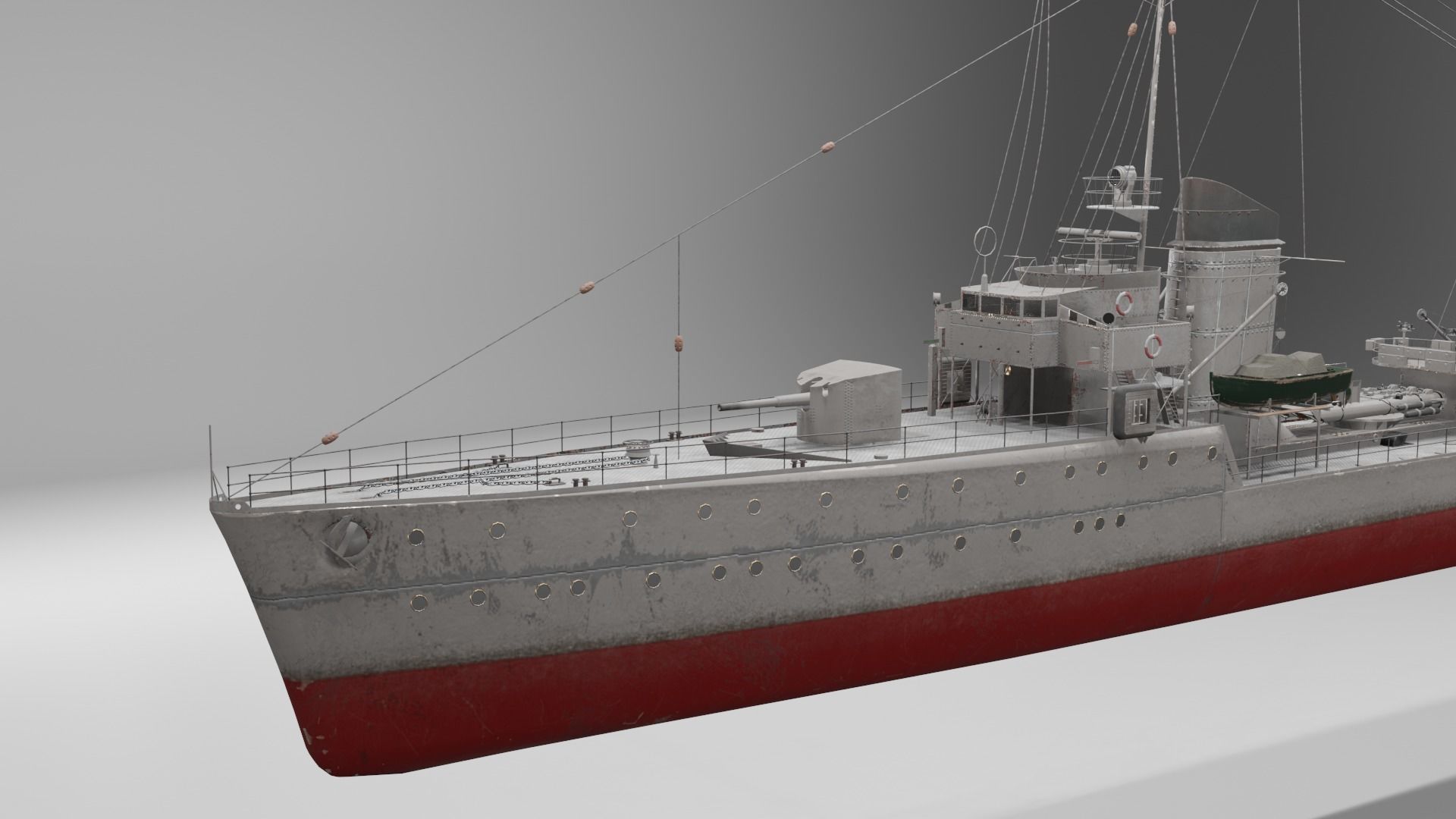 Mowe Class Type 23 Torpedo Boat  Low-poly 3D model_16