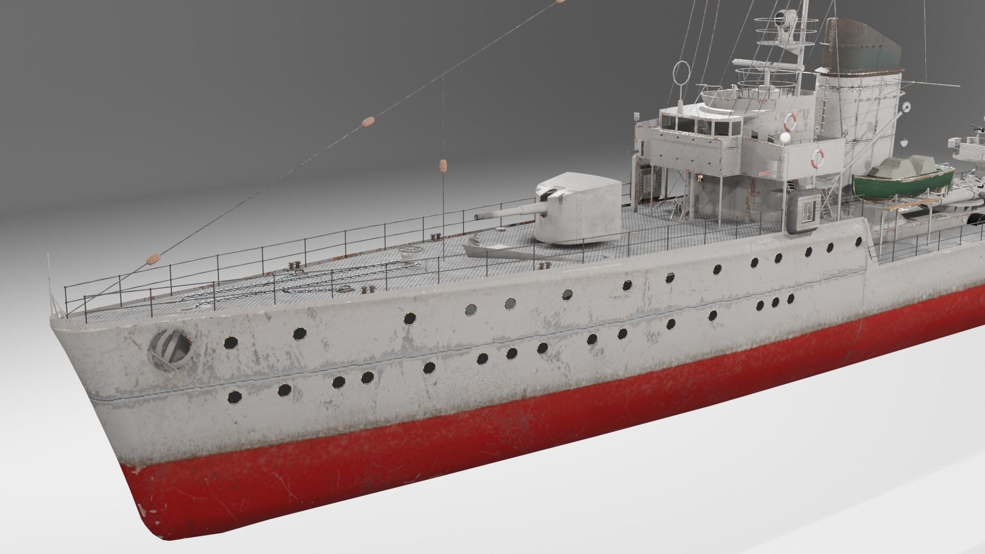 Mowe Class Type 23 Torpedo Boat  Low-poly 3D model_7