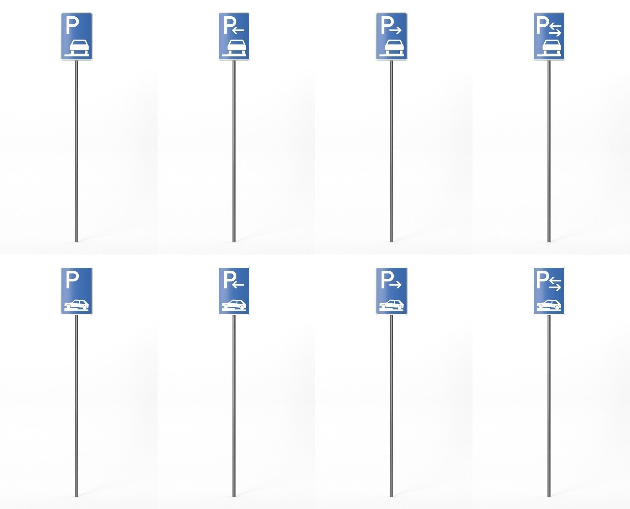 268 German Traffic Road Signs Pack DE Low-poly 3D model Low-poly 3D model_25