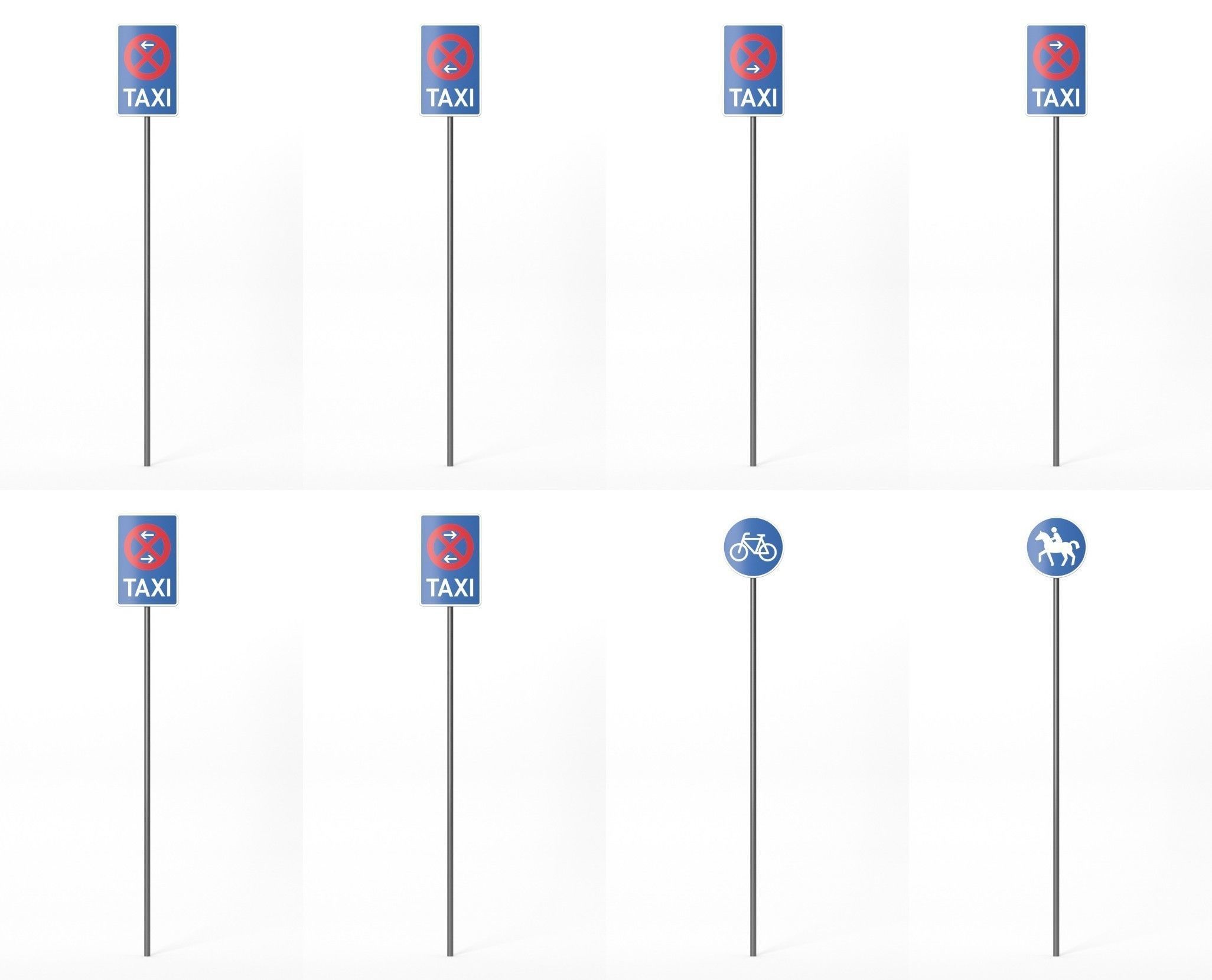 268 German Traffic Road Signs Pack DE Low-poly 3D model Low-poly 3D model_12