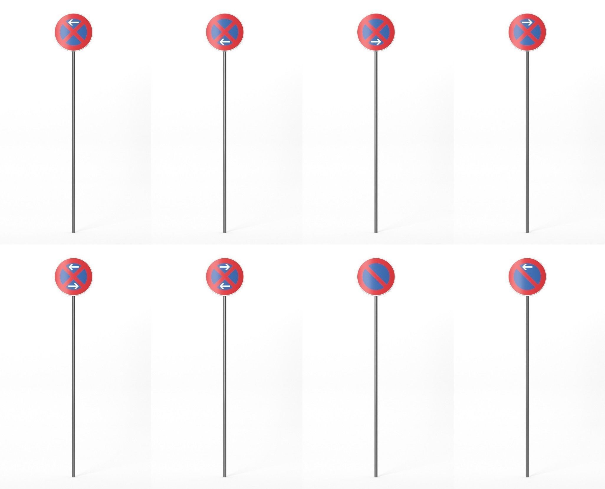 268 German Traffic Road Signs Pack DE Low-poly 3D model Low-poly 3D model_20