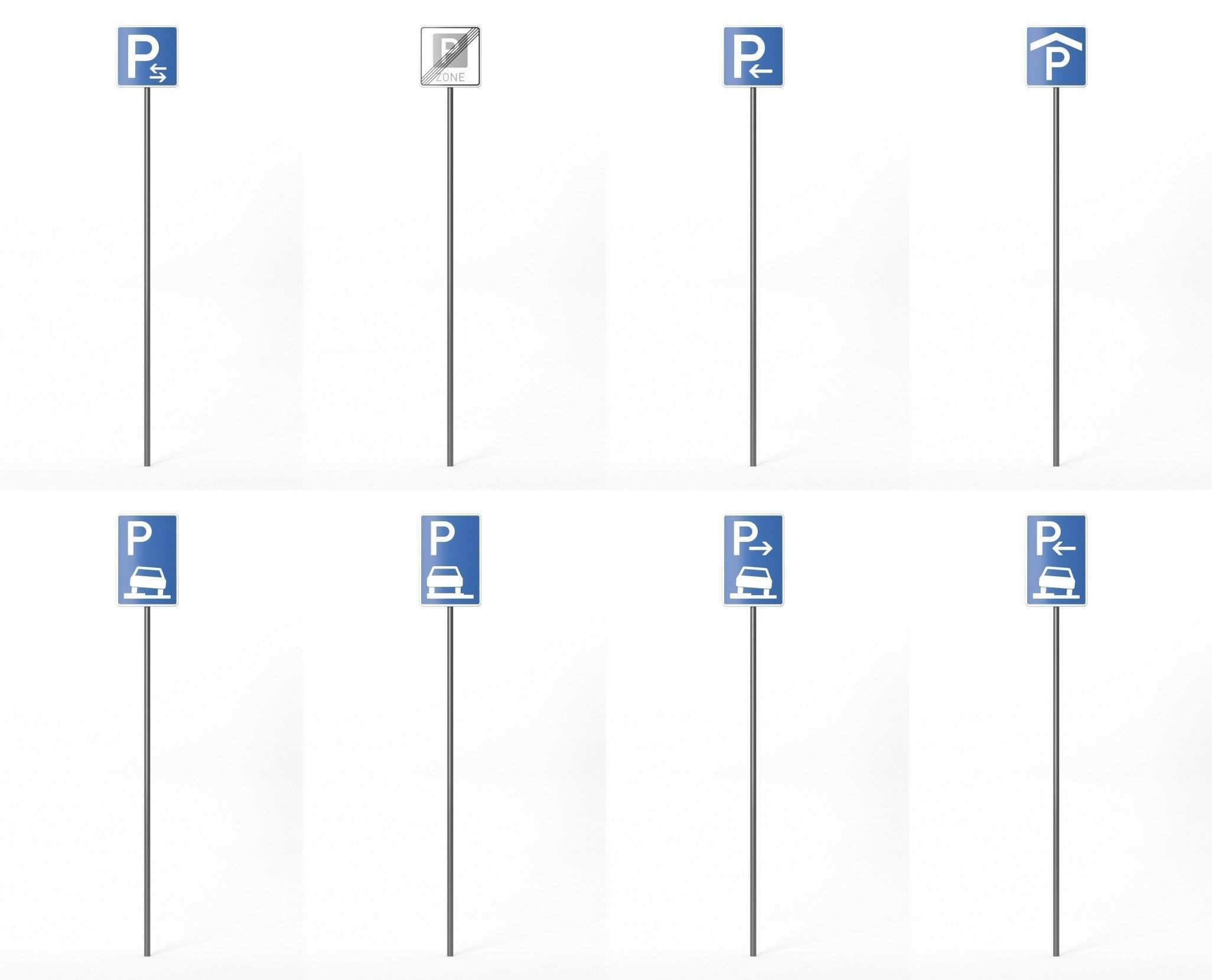 268 German Traffic Road Signs Pack DE Low-poly 3D model Low-poly 3D model_23