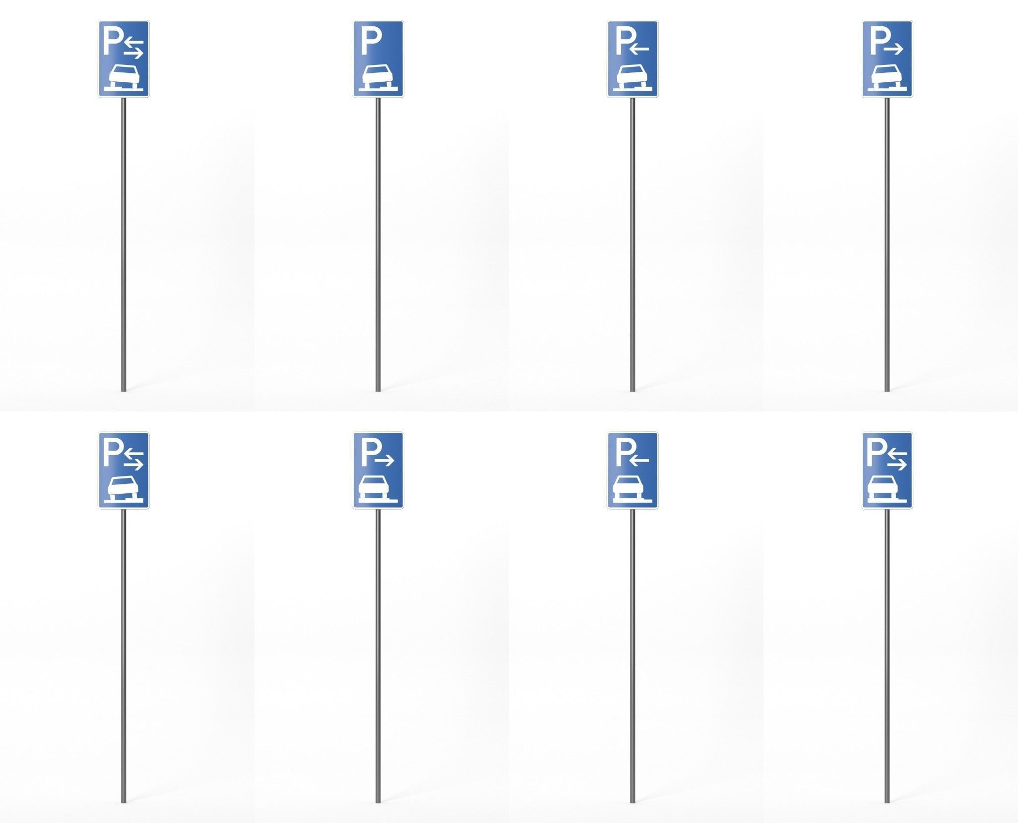 268 German Traffic Road Signs Pack DE Low-poly 3D model Low-poly 3D model_24