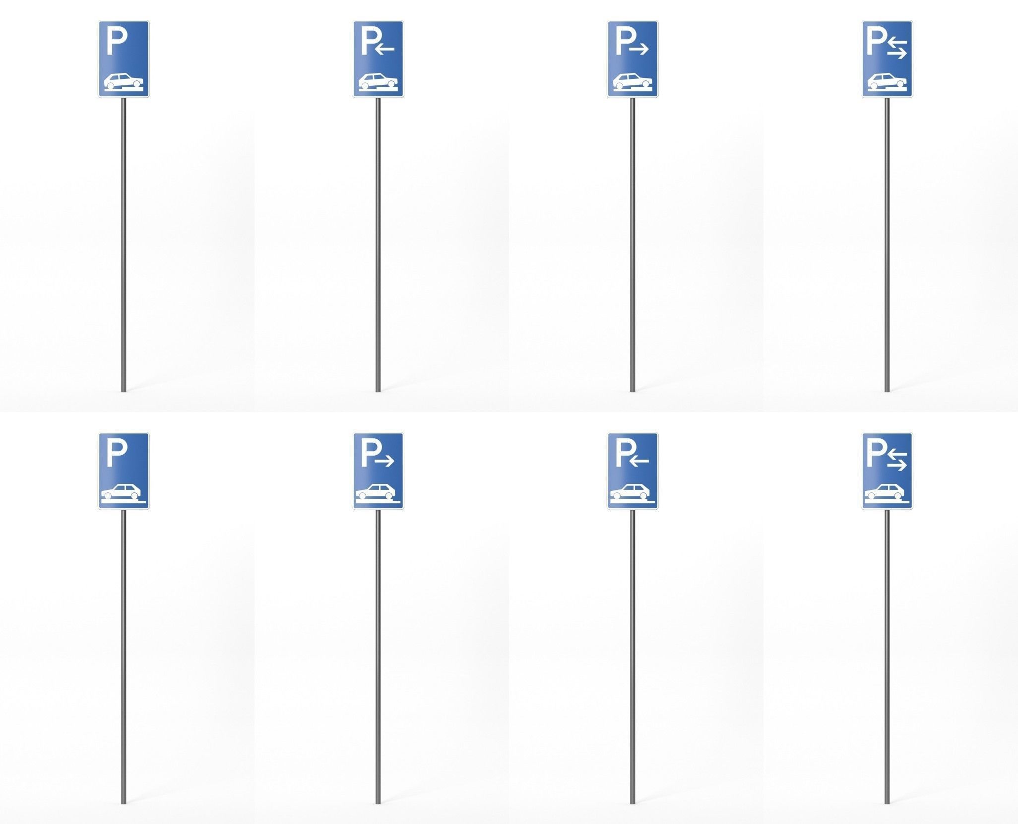 268 German Traffic Road Signs Pack DE Low-poly 3D model Low-poly 3D model_26