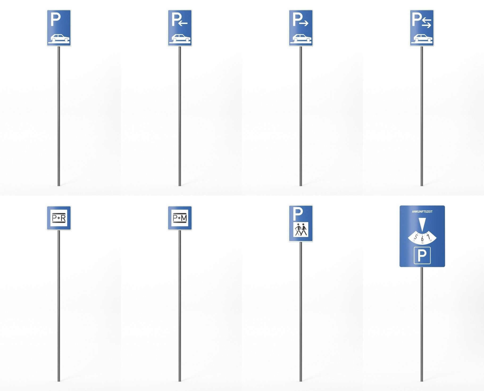 268 German Traffic Road Signs Pack DE Low-poly 3D model Low-poly 3D model_27