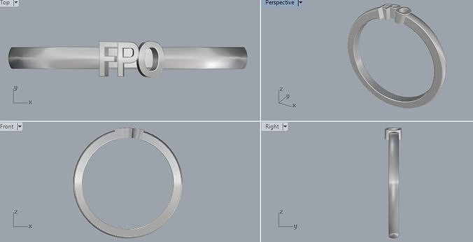 925 Sterling Silver Name Ring Jewelry 3D print model