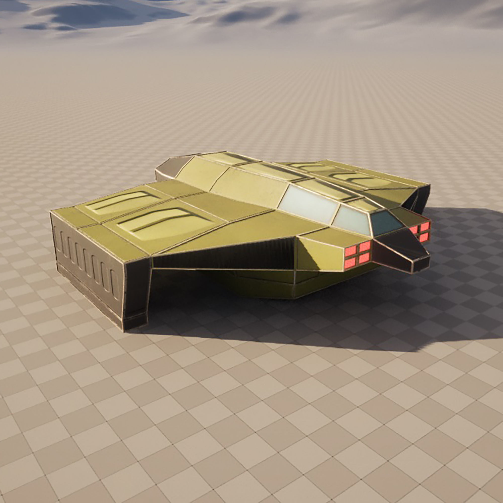 cargo space ship v2 Low-poly 3D model_14