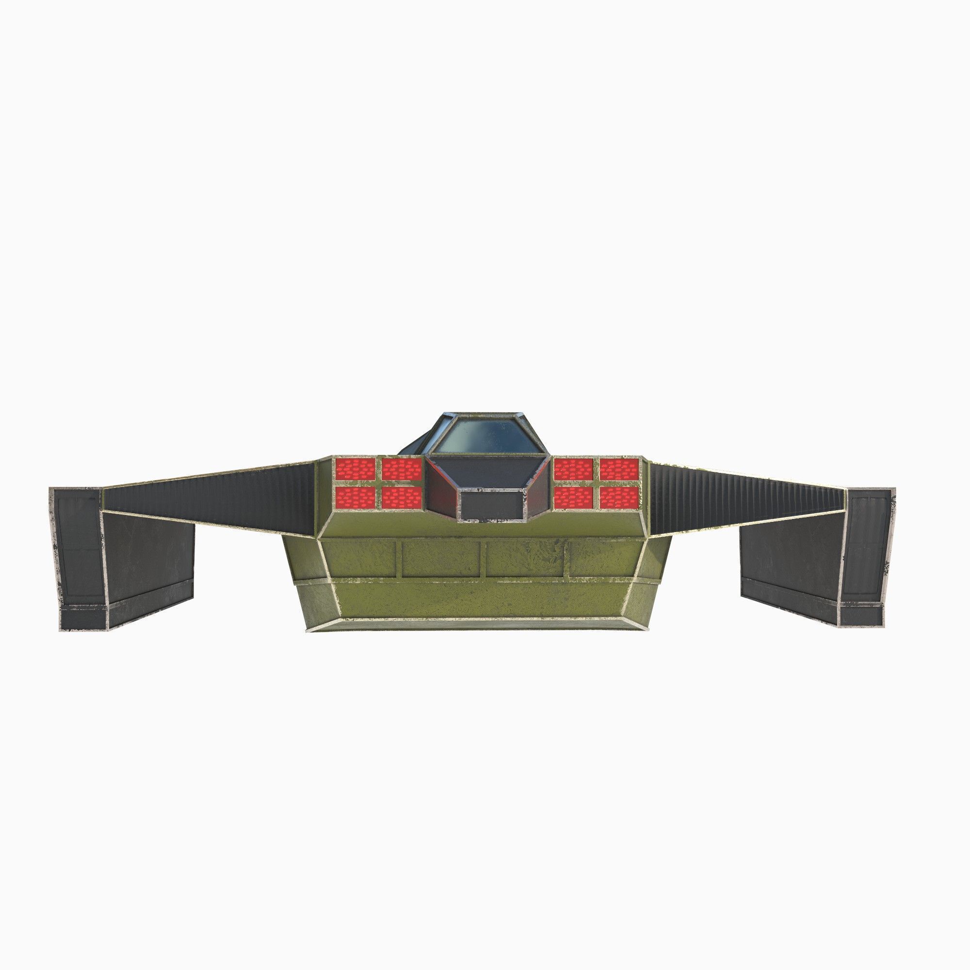 cargo space ship v2 Low-poly 3D model_8
