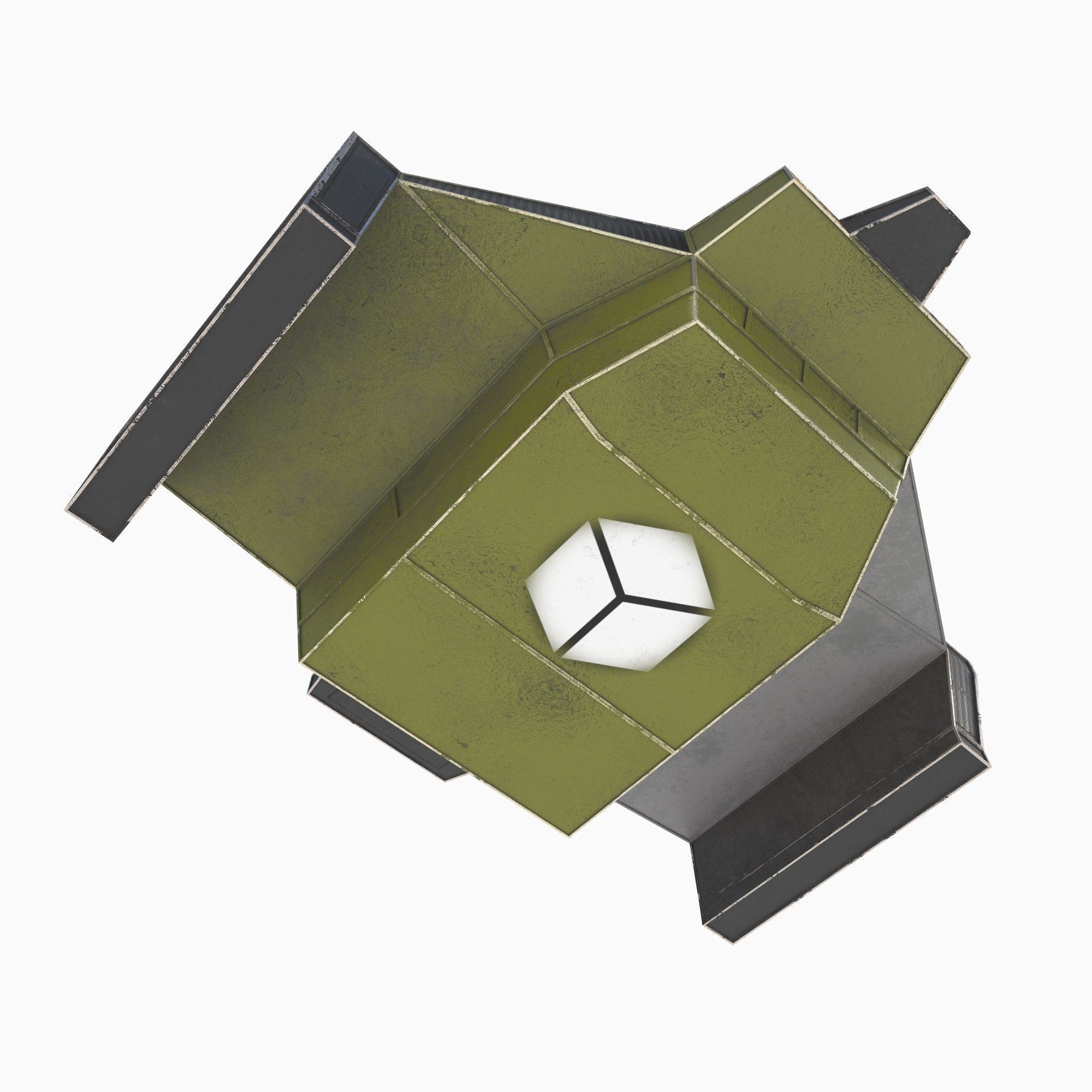 cargo space ship v2 Low-poly 3D model_6