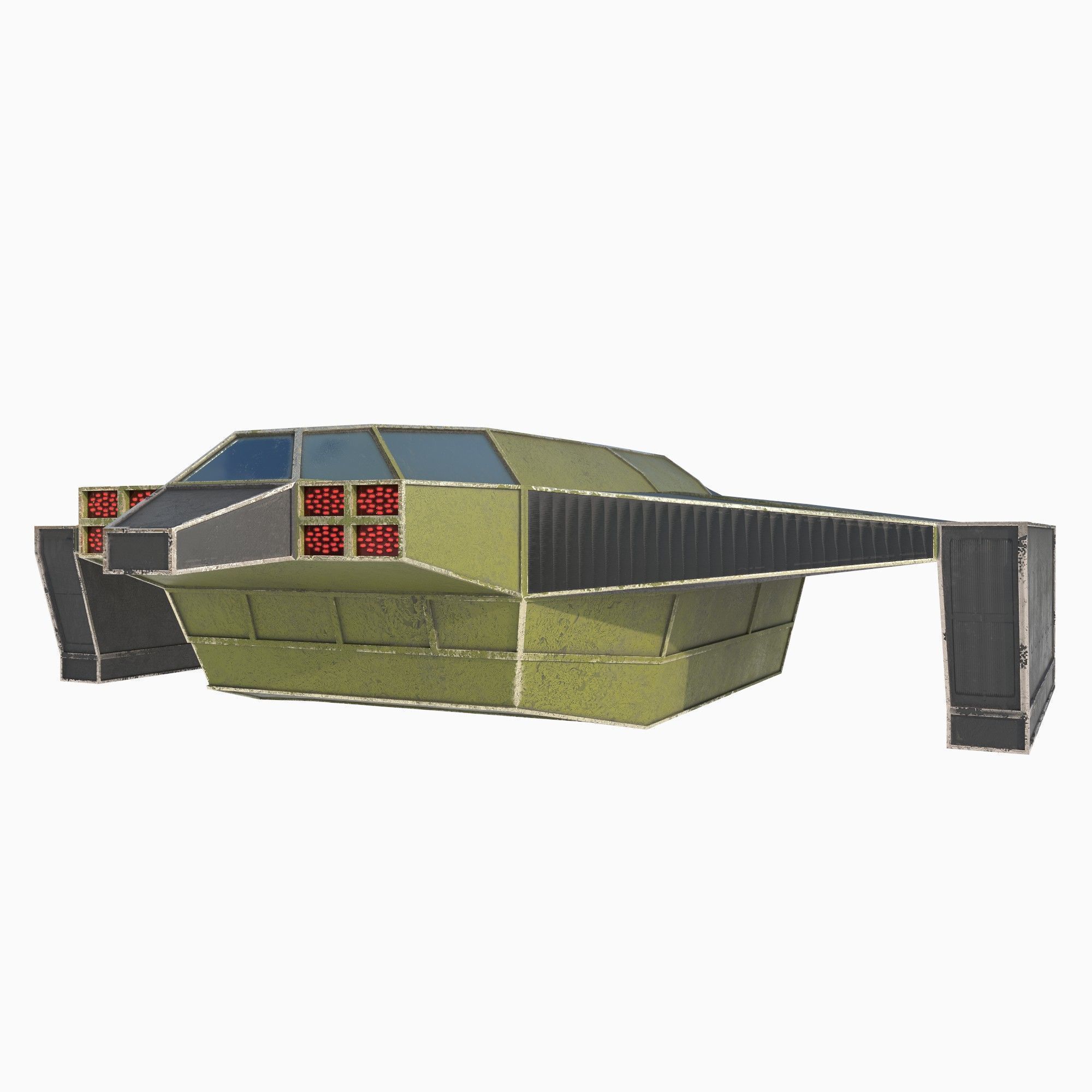 cargo space ship v2 Low-poly 3D model_2