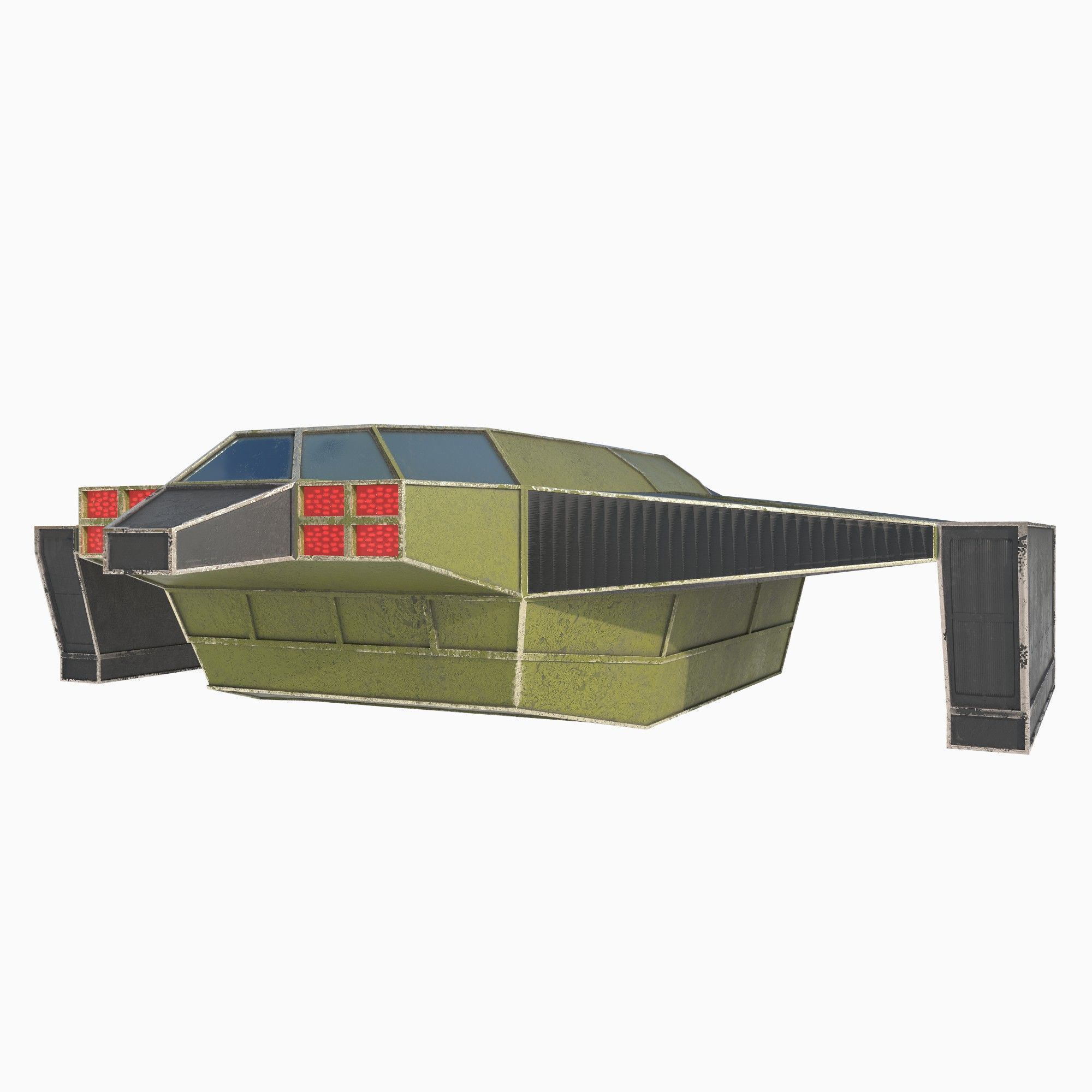 cargo space ship v2 Low-poly 3D model_1