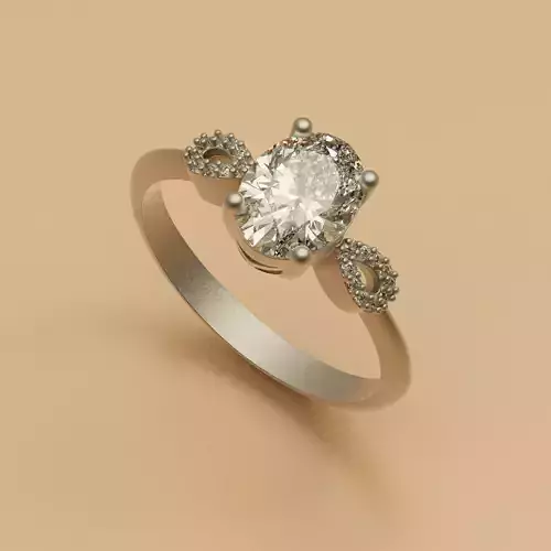 Diamond ring oval