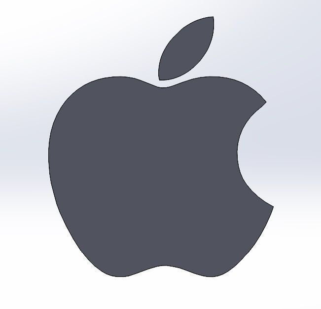 Apple Logo 3D print model_1