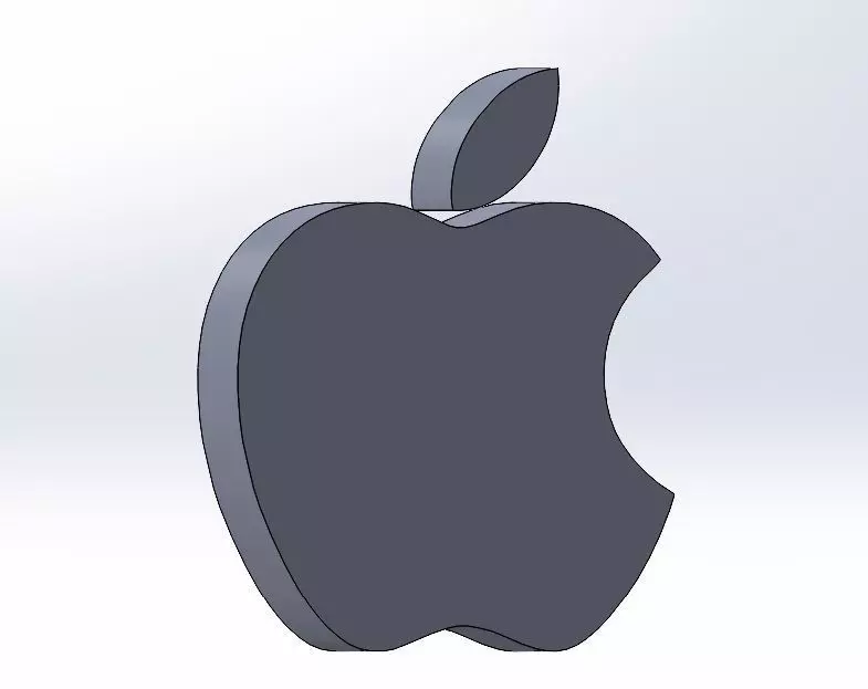 Apple Logo 3D print model_0