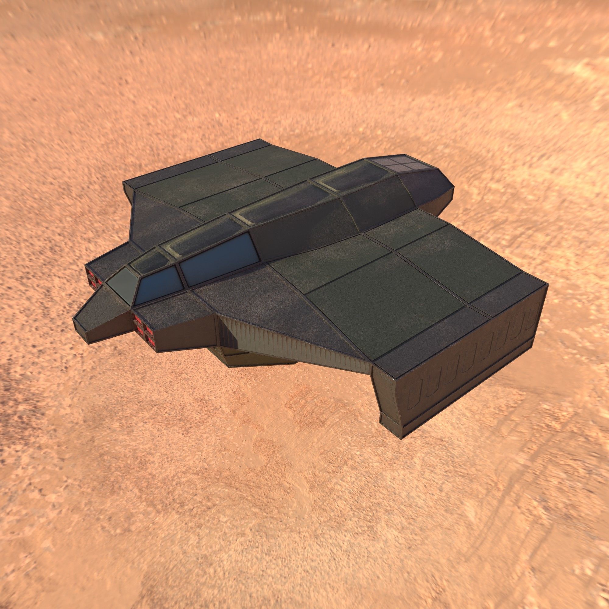 cargo space ship v3 Low-poly 3D model_12