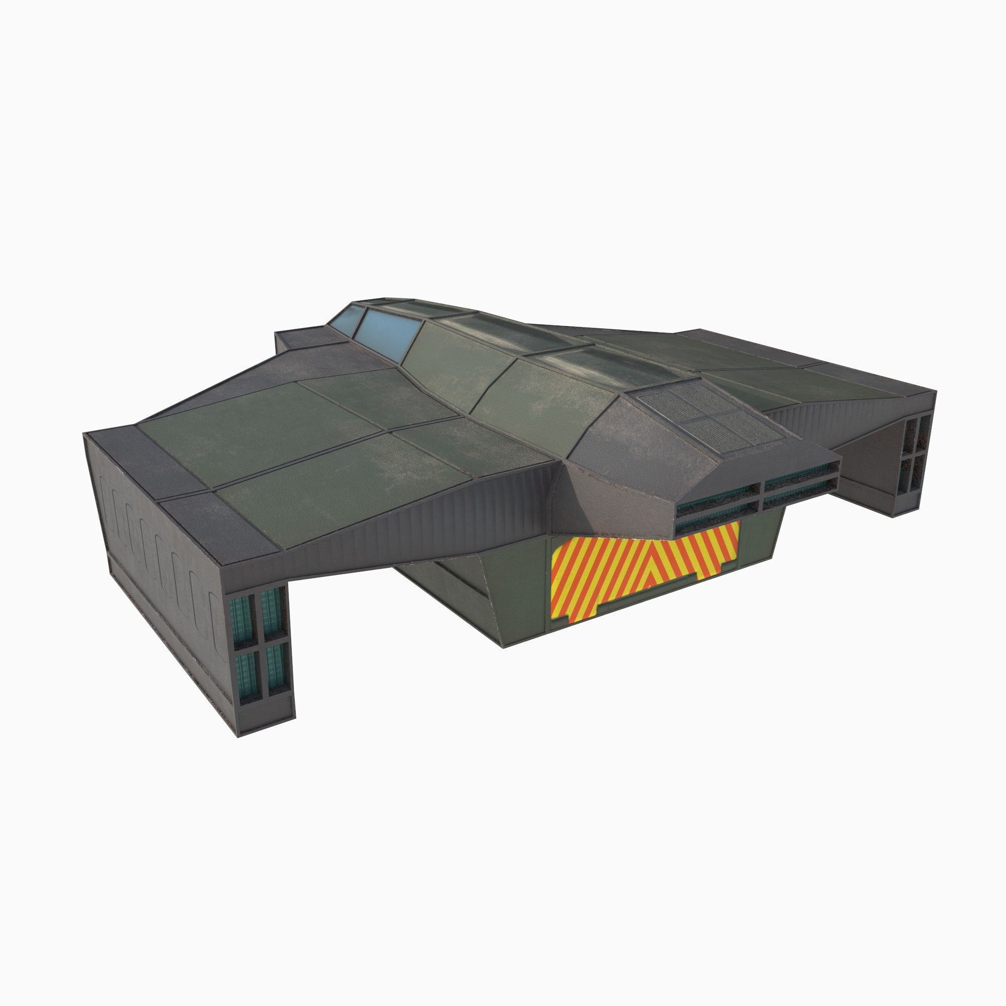 cargo space ship v3 Low-poly 3D model_6