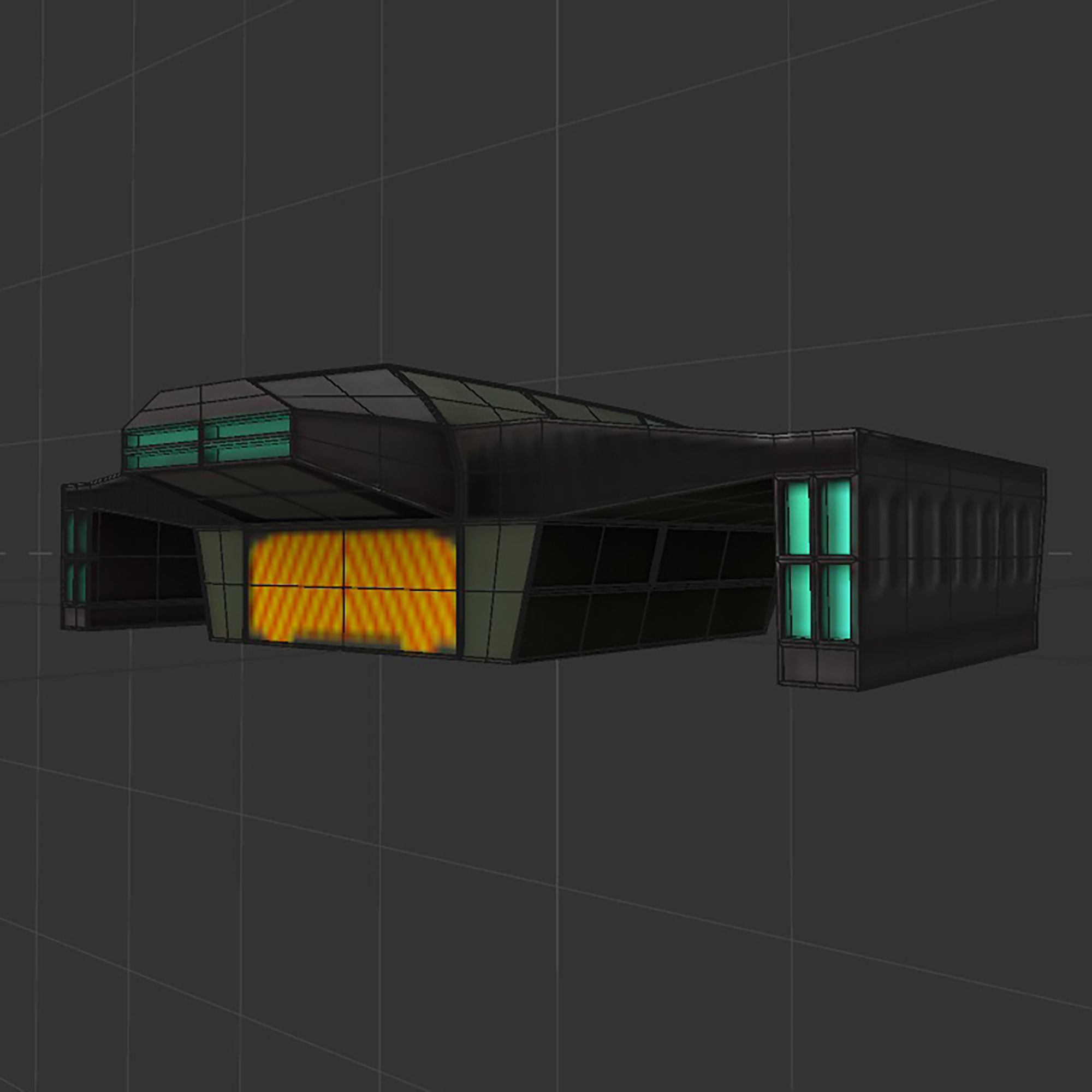 cargo space ship v3 Low-poly 3D model_18