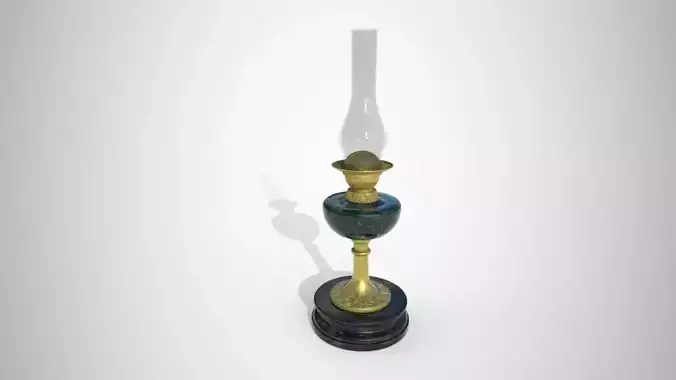 Victorian decorative oil lamp