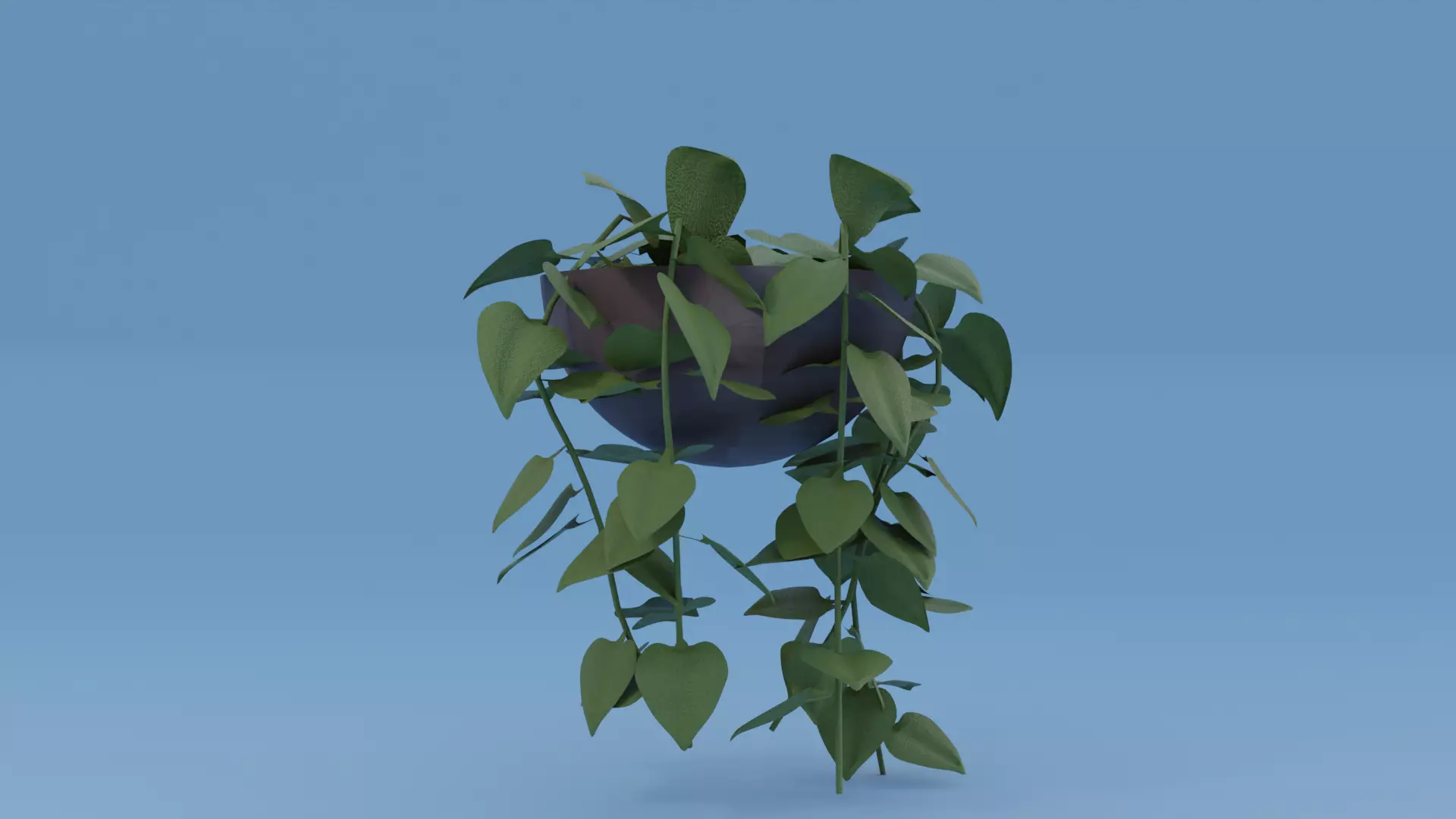 plants ivy plant in pot Low-poly 3D model_0