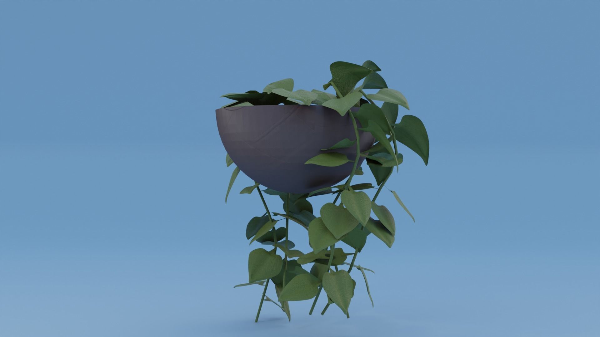 plants ivy plant in pot Low-poly 3D model_2