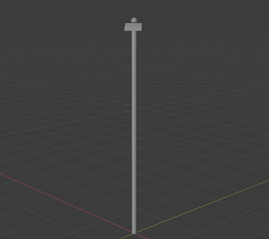 Streetlight street lamp Low-poly 3D model_20