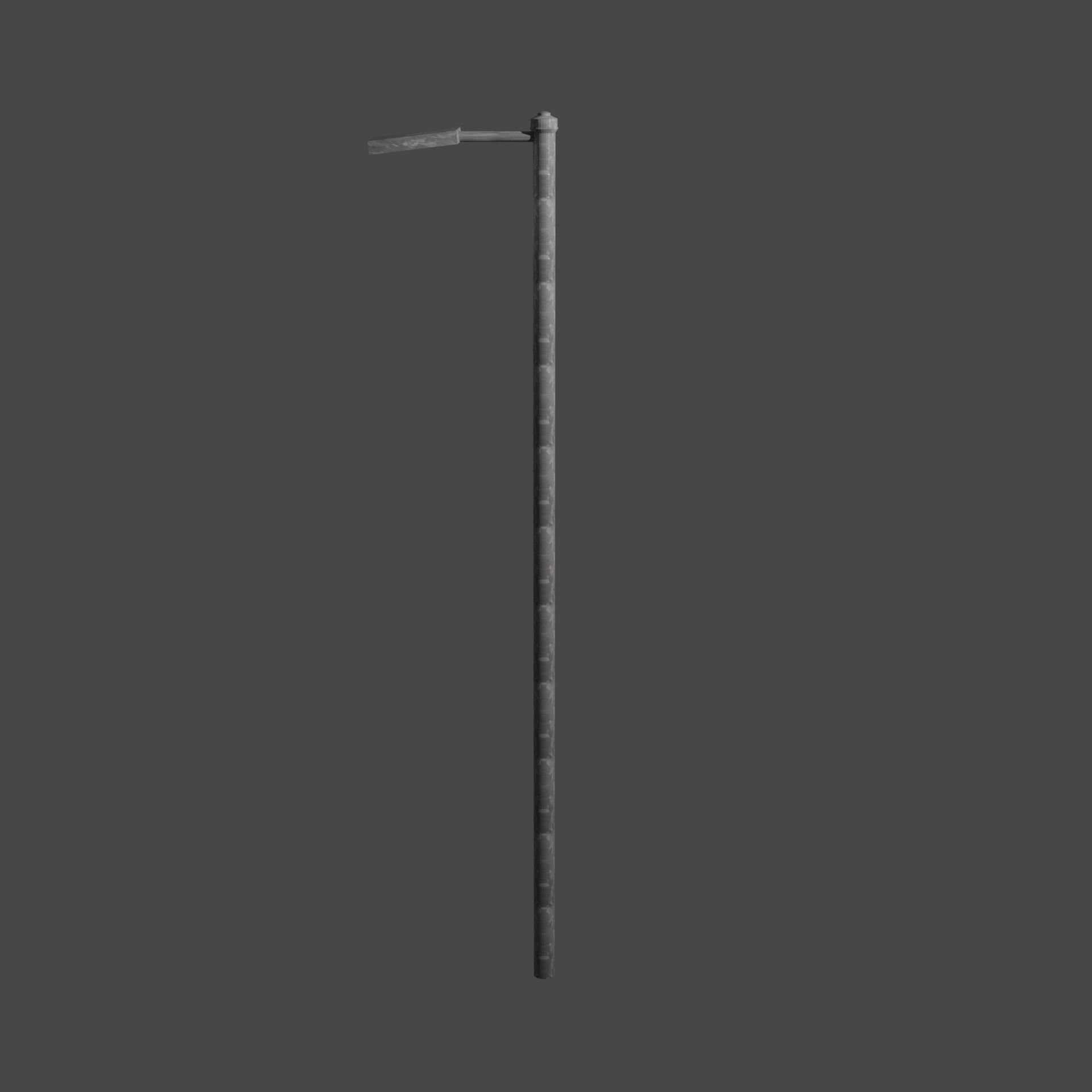 Streetlight street lamp Low-poly 3D model_3