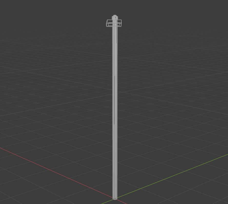 Streetlight street lamp Low-poly 3D model_30