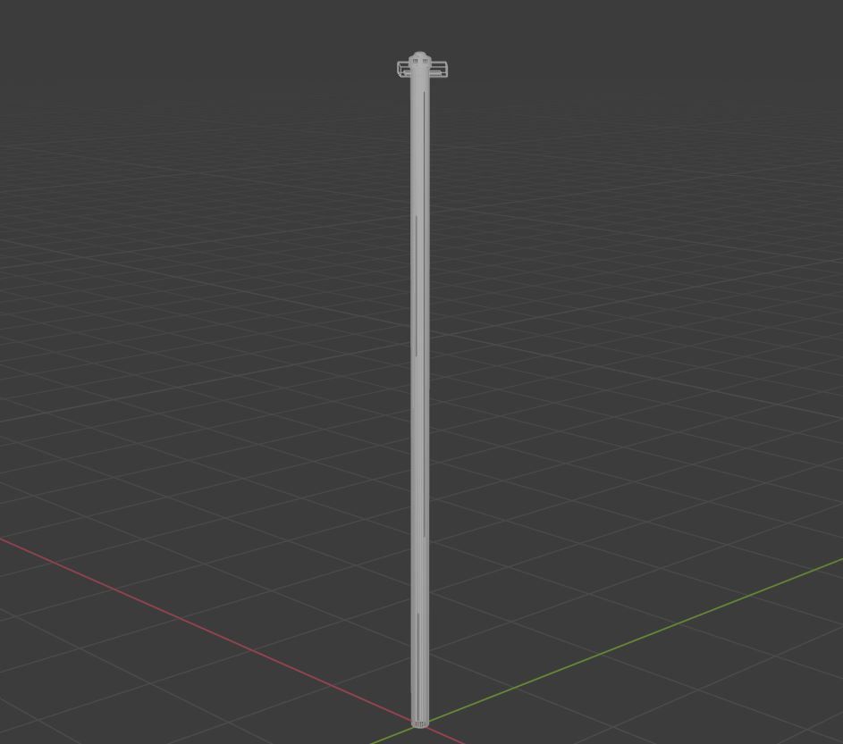Streetlight street lamp Low-poly 3D model_26