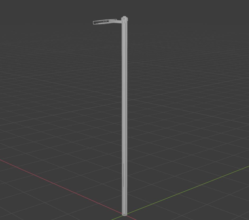 Streetlight street lamp Low-poly 3D model_27
