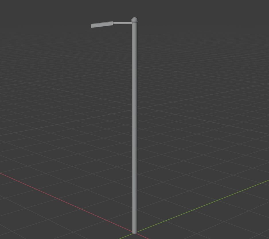 Streetlight street lamp Low-poly 3D model_18
