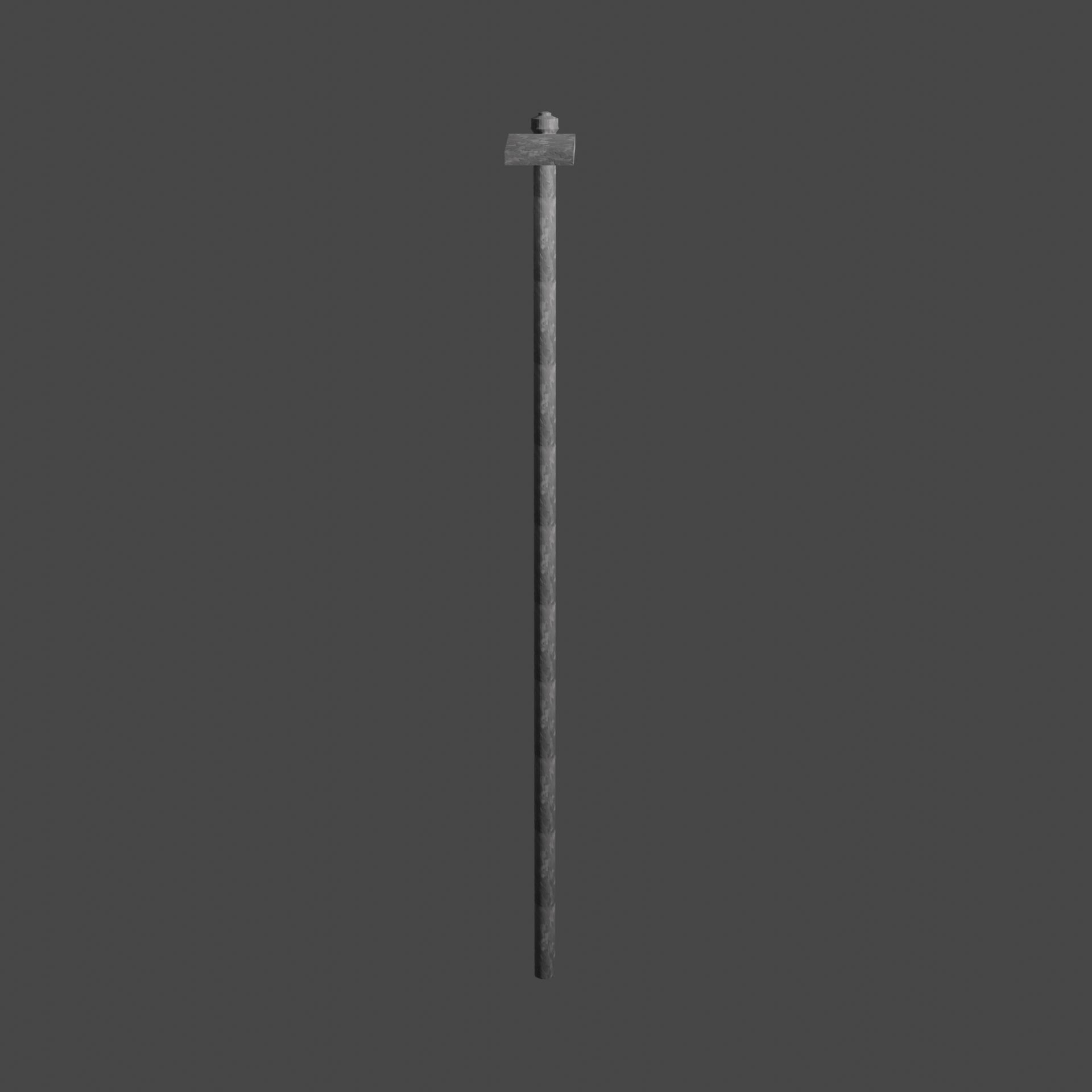 Streetlight street lamp Low-poly 3D model_5