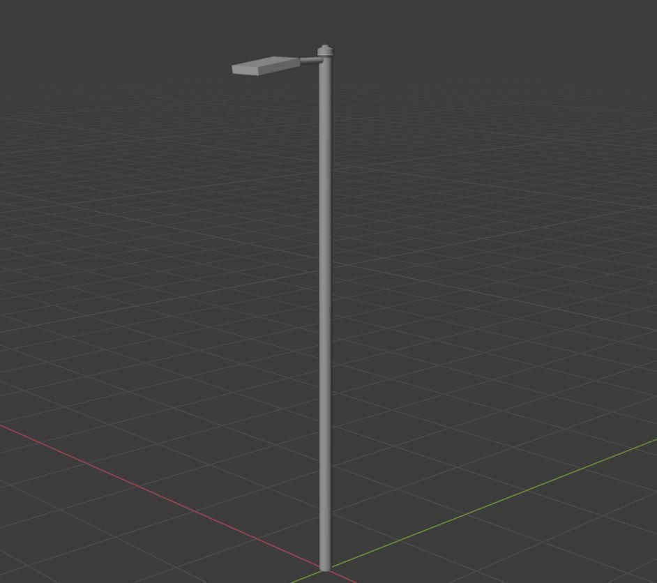 Streetlight street lamp Low-poly 3D model_19