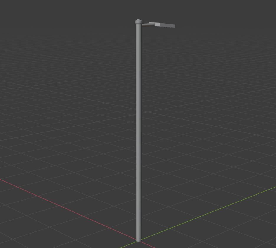 Streetlight street lamp Low-poly 3D model_23