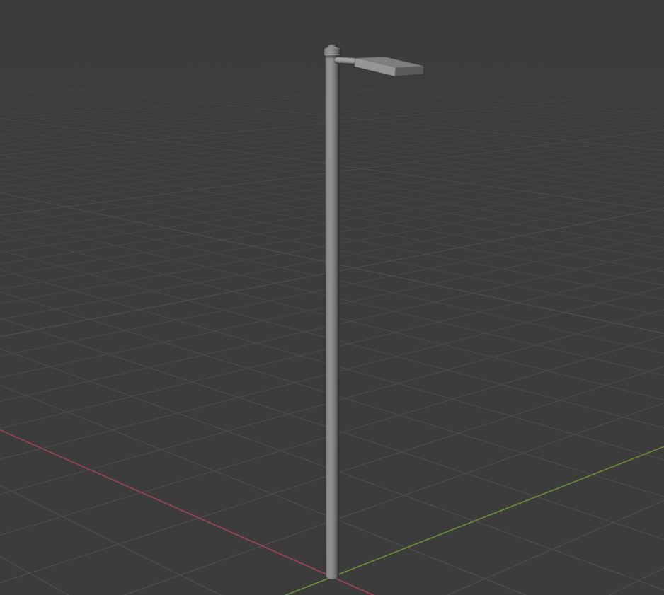 Streetlight street lamp Low-poly 3D model_21