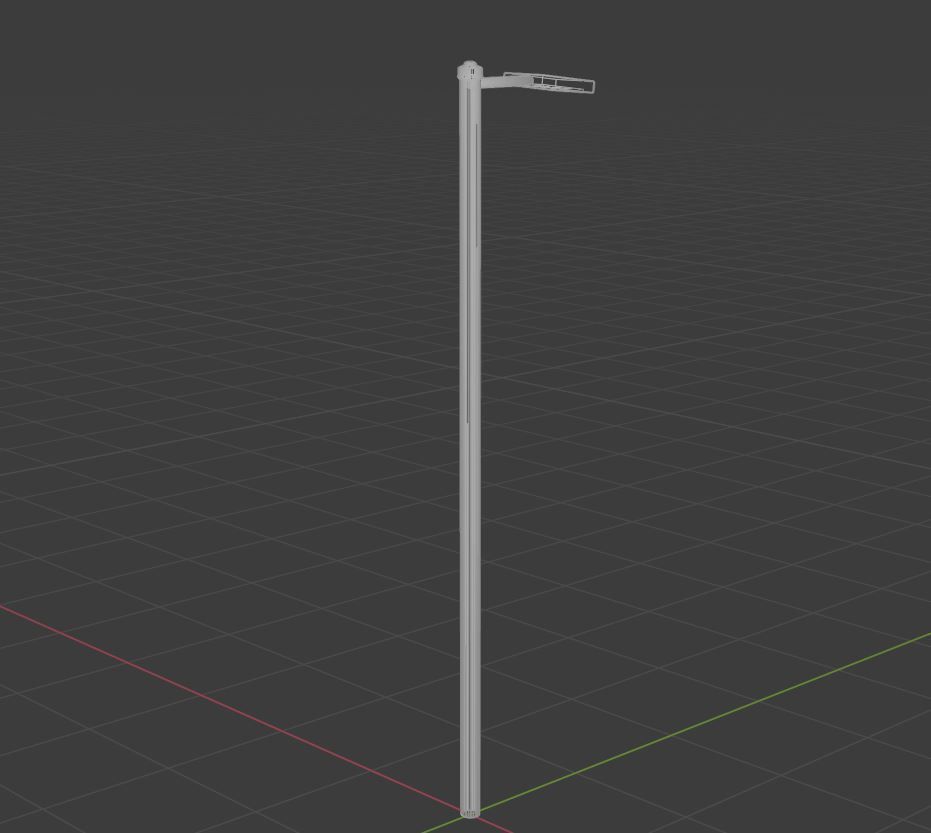 Streetlight street lamp Low-poly 3D model_33