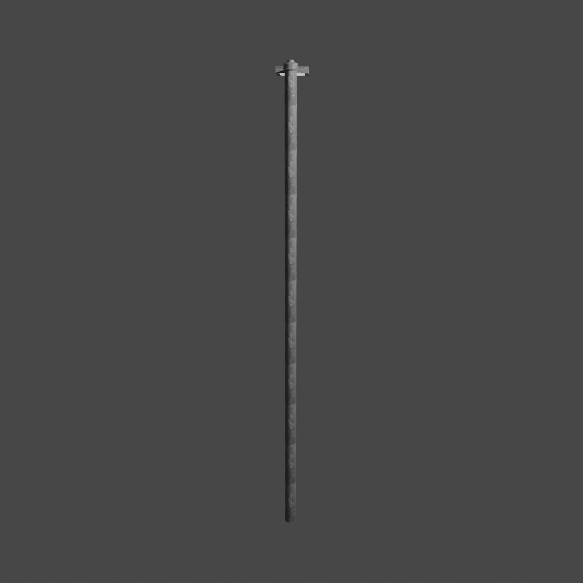Streetlight street lamp Low-poly 3D model_1