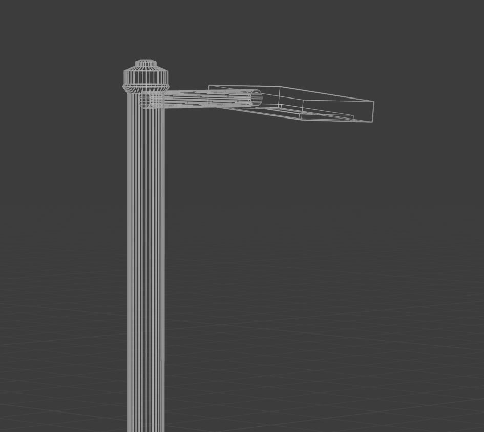Streetlight street lamp Low-poly 3D model_25