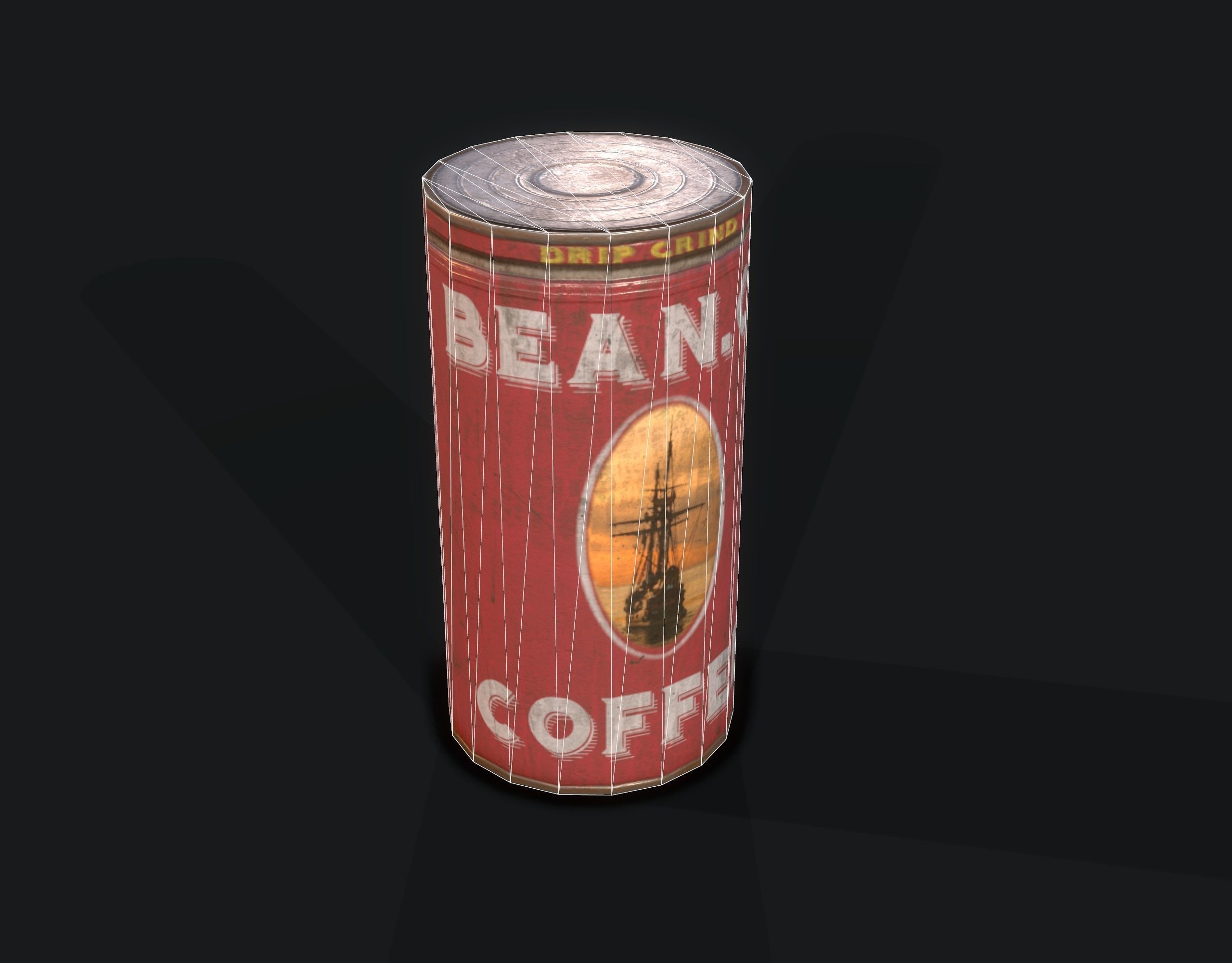 Canned Food Low-poly 3D model_7